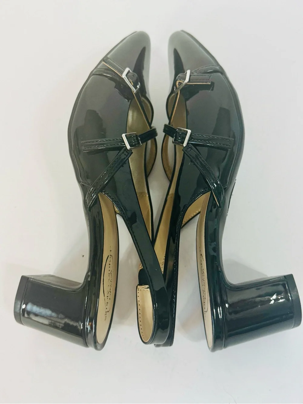 Life stride Easy Comfort Black Patent Slingback Heel - Women's